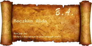 Beczkes Aida névjegykártya